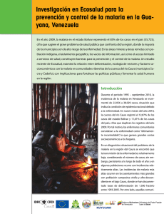 Investigación en Ecosalud para la prevención y control de la malaria