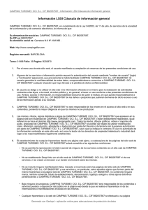 Información LSSI Cláusula de información general