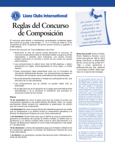 Reglas del Concurso de Composición
