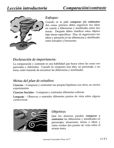 Lección introductoria Comparación/contraste