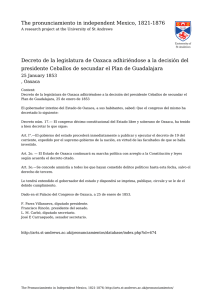 Decreto de la legislatura de Oaxaca adhiriÃ©ndose a la decisiÃ³n