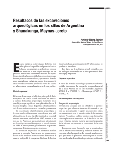 Resultados de las excavaciones arqueol&oacute;gicas en los sitios de