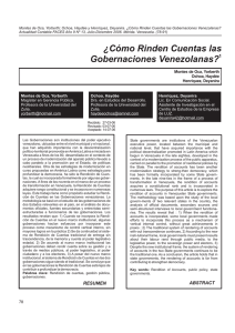 ¿Cómo Rinden Cuentas las Gobernaciones