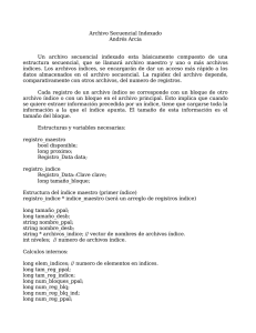 Archivo Secuencial Indexado Andrés Arcia Un
