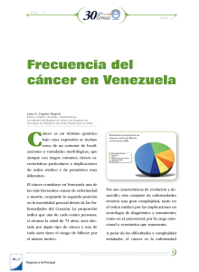 Frecuencia del cáncer en Venezuela
