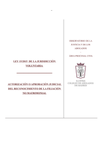 Ficha IV LJV Autorización o aprobación judicial filiación no