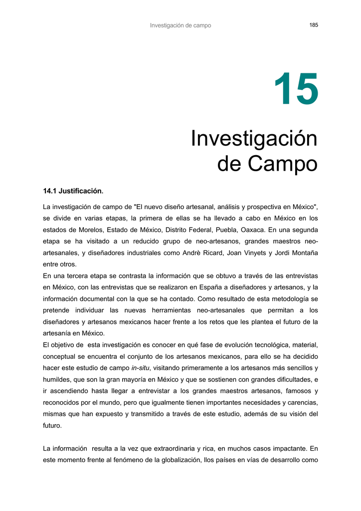 Investigación De Campo