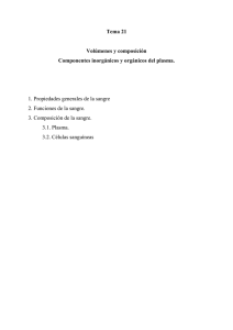 Tema 21 Volúmenes y composición Componentes inorgánicos y