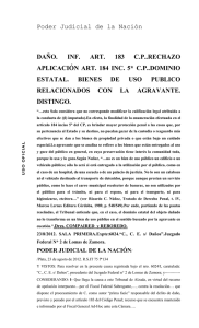 Poder Judicial de la Nación DAÑO. INF. ART. 183 C.P..RECHAZO