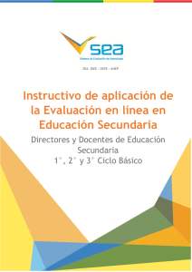 Instructivo de aplicación de la Evaluación en línea en Educación