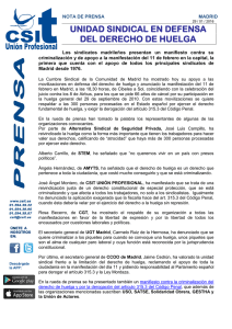 NOTA D PRENSA CSIT UNIÓN PROFESIONAL JUNTO CON