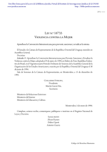 Ley n.º 16735 Violencia contra la Mujer