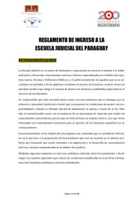 reglamento de ingreso a la escuela judicial del paraguay