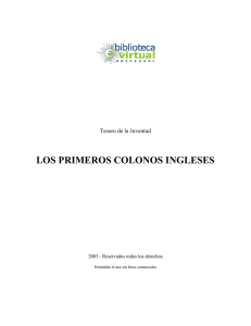 LOS PRIMEROS COLONOS INGLESES - Biblioteca Virtual Universal