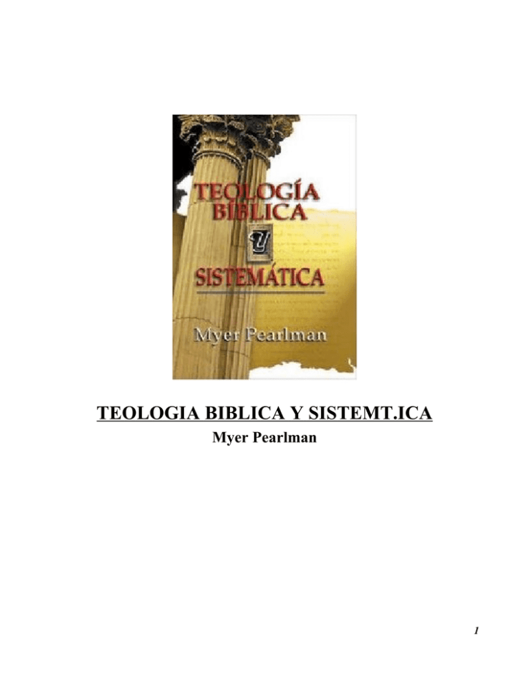 Teologia Biblica Y Sistematica