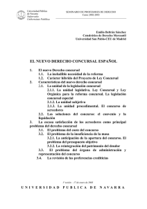 el nuevo derecho concursal español