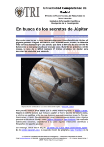 En busca de los secretos de Júpiter