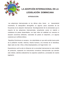la adopción internacional en la legislación dominicana