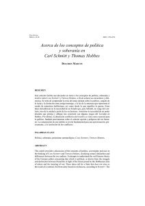 Acerca de los conceptos de política y soberanía en Carl Schmitt y