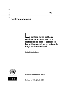 Serie p.s 93: La política de las políticas públicas: propuesta teórica y