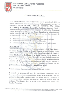 Comisión Electoral - Colegio de Contadores Públicos del Distrito