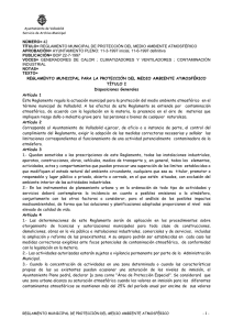 Reglamento Municipal para la Protecci&oacute;n del Medio Ambiente