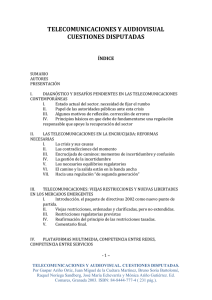 telecomunicaciones y audiovisual. cuestiones disputadas.