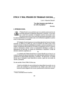 ETICA y MAL PRAXIS EN TRABAJO SOCIAL