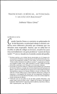 TRADICIONES JURÍDICAS, AUTONOMÍA Y MULTICULTURALISMO“