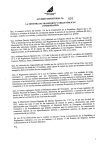 Page 1 As Ministerio de Transporte y Obras Públicas ACUERDO