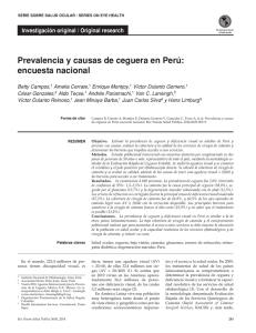 Prevalencia y causas de ceguera en Perú: encuesta