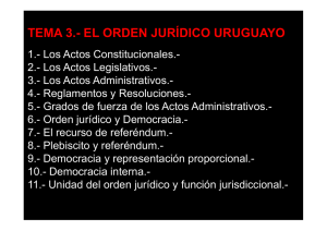 el orden jurídico uruguayo tema 3. el orden jurídico uruguayo