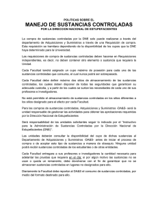 MANEJO DE SUSTANCIAS CONTROLADAS