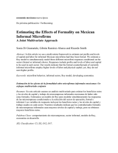 Estimating the Effects of Formality on Mexican Informal Microfirms