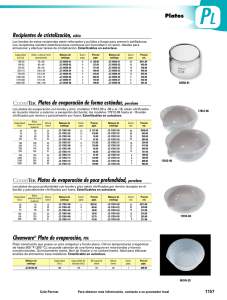 Recipientes de cristalización, vidrio Platos de - Cole