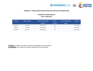 listado preseleccionados cuarta convocatoria cgs bolivar