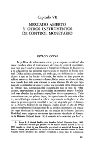 Capítulo VII.- Mercado abierto y otros instrumentos de