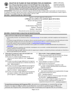 Solicitud para Plan de Pago Basado en los Ingresos