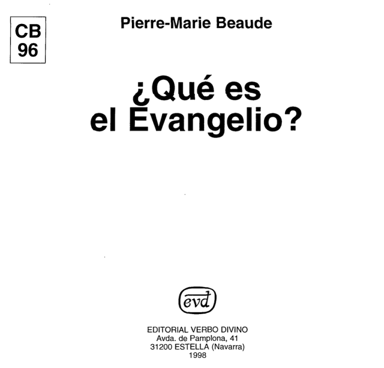 Qu Es El Evangelio qu-es-el-evangelio