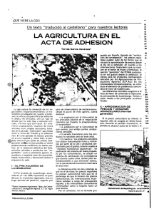 LA AGRICULTURA EN EL ACTA DE ADHESION
