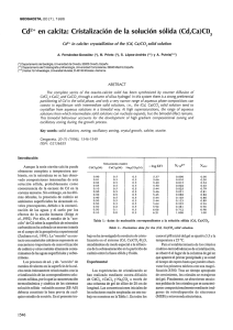 Cristalización de la solución sólida (Cd,Ca)