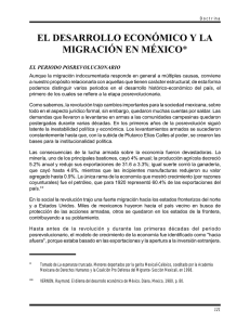 EL DESARROLLO ECONÓMICO Y LA MIGRACIÓN EN MÉXICO*