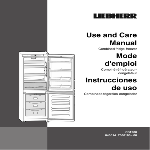 Use and Care Manual Mode d`emploi Instrucciones de uso