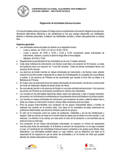 Reglamento Actividades Extracurriculares 2015
