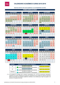 Calendario Académico 2015/2016