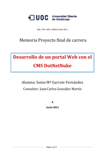 Desarrollo de un portal Web con el CMS DotNetNuke