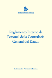 Reglamento Interno de Personal de la Contraloría General del Estado
