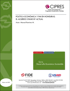 POLÍTICA ECONÓMICA Y FMI EN HONDURAS: EL ACUERDO