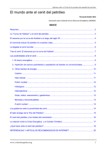 El mundo ante el cenit del petróleo
