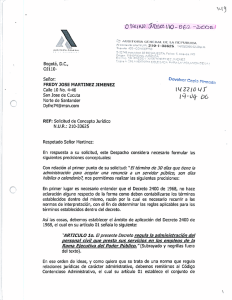 AGR. Concepto 110.062.2006 (Termino de treinta días renuncia